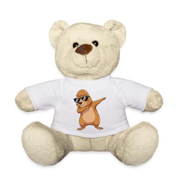 Cool Dabbing Bigfoot Sonnenbrille Cartoon-Kunst - Teddy - Weiß - Vorne