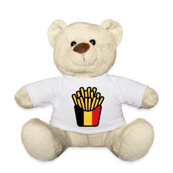 Pop Art Flag Fries - Teddy Bear - white - Front
