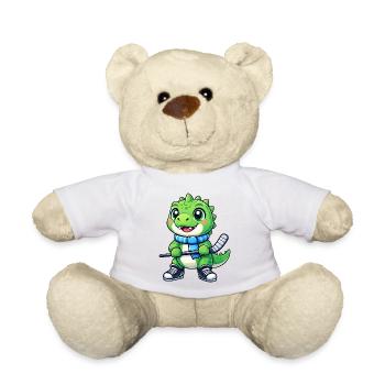 Süßer T-Rex Eishockeyspieler Dinosaurier Cartoon - Teddy Bear - white - Front