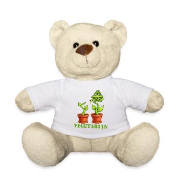 Vegetarian Carnivorous Plant Cartoon - Teddy Bear - white - Front