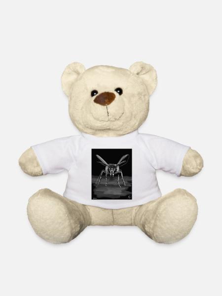 Midnight Stinger Mono Bee - Teddy Bear - white