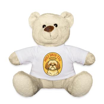 Heiliger Shih Tzu Halo-Abzeichen - Teddy - Weiß - Vorne