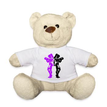 Équipe de fitness féminine bodybuilder - Nounours - blanc - Devant