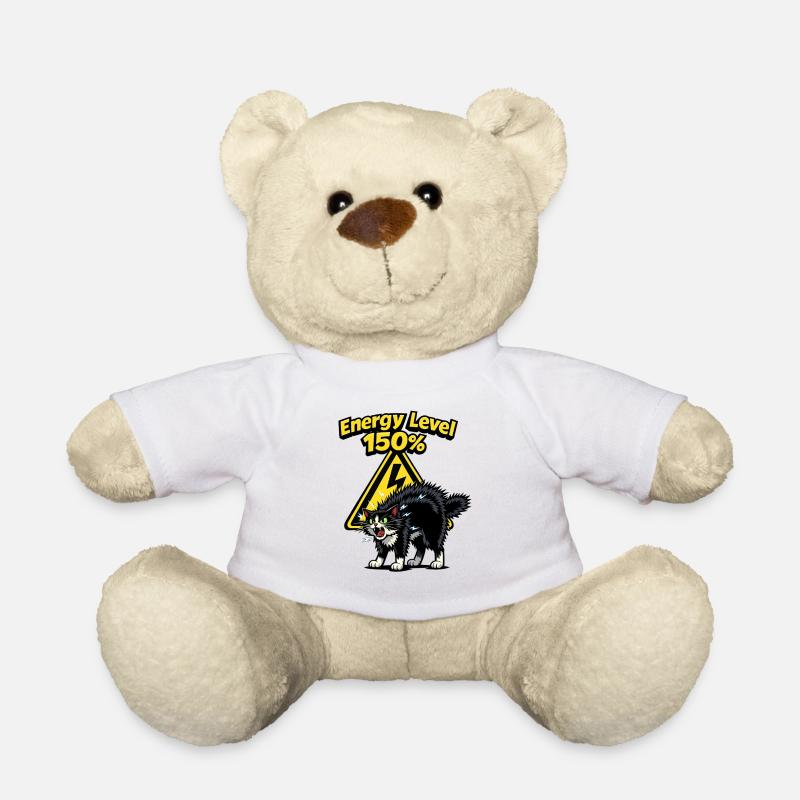 Energielevel 150% Geladene Katze - Teddy - Weiß