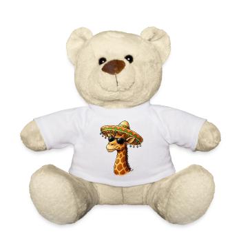 Giraffe in sombrero and sunglasses - Teddy Bear - white - Front
