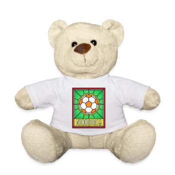 Buntglas-Fußball - Teddy - Weiß - Vorne