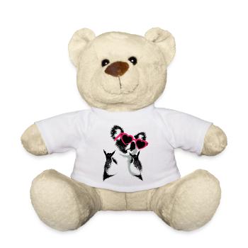 Koala mit Herzbrille Rockhandzeichen - Teddy - Weiß - Vorne
