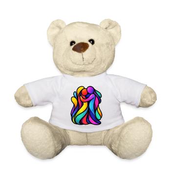 Figures dansantes colorées - Nounours - blanc - Devant