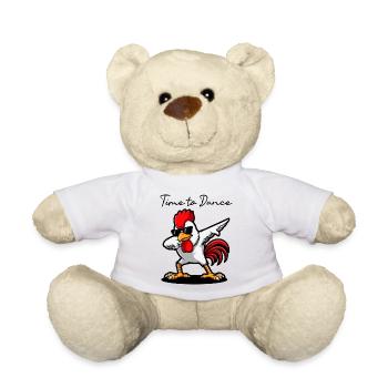 Städtischer Hahn mit dunkler Brille - Teddy - Weiß - Vorne