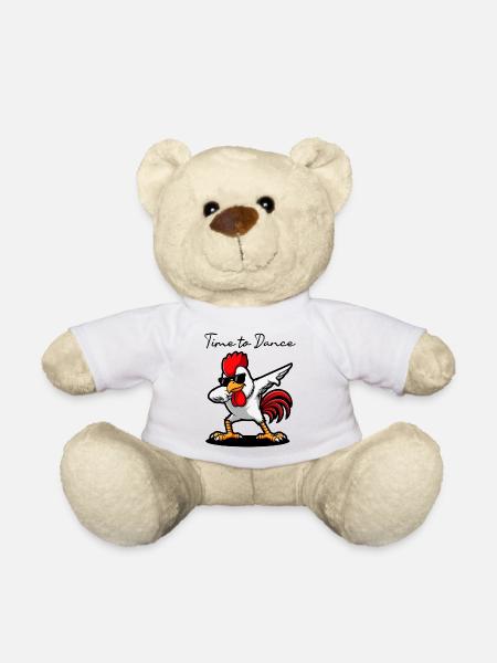 Coq urbain en lunettes noires - Nounours - blanc