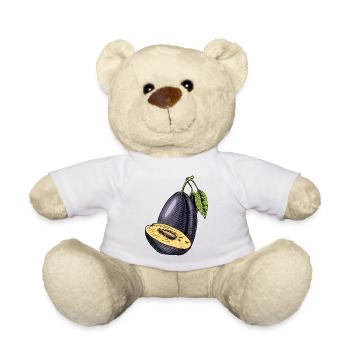 Plum fruit - Teddy Bear - white - Front