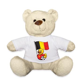 Belgien Fußball Fan Shirt für echte Fans - Teddy - Weiß - Vorne