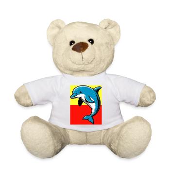 dolphin - Teddy Bear - white - Front