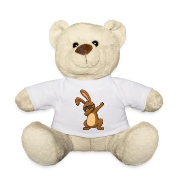 Easter Bunny Easter Dancing Easter Bunny Dab - Teddy Bear - white - Front