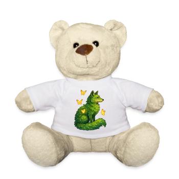 Grüner Fuchs Schmetterling Fantasy - Teddy - Weiß - Vorne