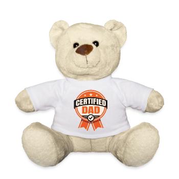 Papa certifié - Drôle de père design - Nounours - blanc - Devant