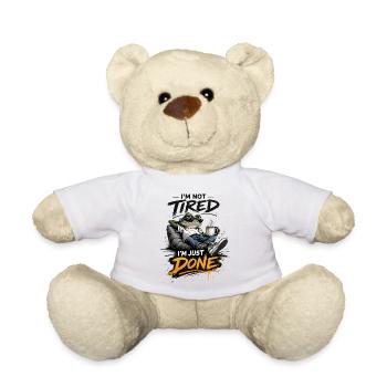 Not Tired Just Done Frog - Teddy Bear - white - Front