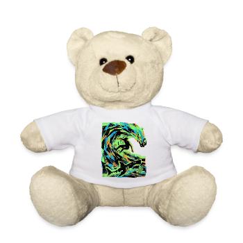 Beach Vacation Surfers - Teddy Bear - white - Front