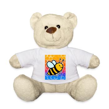 bee - Teddy Bear - white - Front