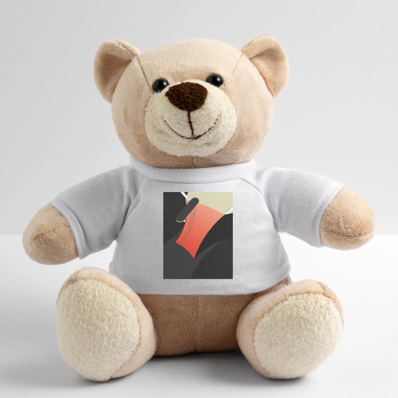 Abstract Red Skateboard Teddy