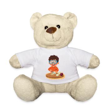 Child Cuts Onions Smart - Teddy Bear - white - Front