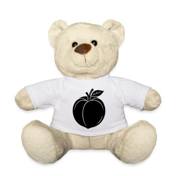 Silhouette du Fruit de la Pêche - Nounours - blanc - Devant
