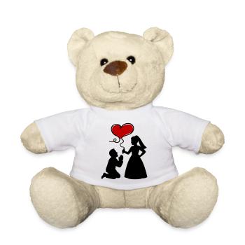 Brautpaar Ehepaar Hochzeit - Teddy - Weiß - Vorne
