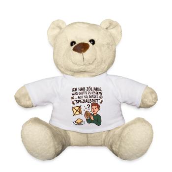Zöliakie Brot Humor glutenfrei Spruch - Teddy - Weiß - Vorne