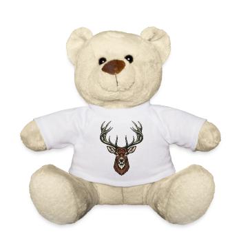 Stag Head Vintage-Gravur - Teddy - Weiß - Vorne