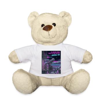Astronomie Humor Grauer Pixel Galaxie - Teddy - Weiß - Vorne