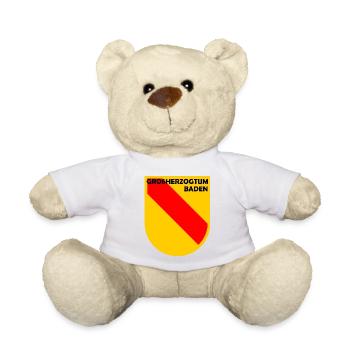 Heraldik Schild Baden Emblem - Teddy - Weiß - Vorne