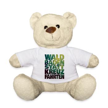 Waldbaden statt Kreuzfahrten - Teddy - Weiß - Vorne