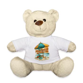 Strandmodus aktivierter Sommerurlaubsschirm - Teddy - Weiß - Vorne