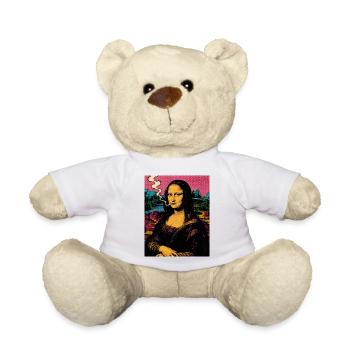 Pop Art de la Joconde - Nounours - blanc - Devant