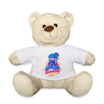 Fille Amante de Jeux Rétro - Nounours - blanc - Devant