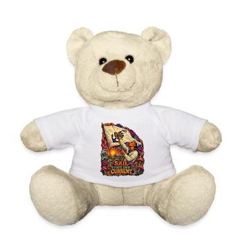 Sail Your Own Current Vintage Nautical Retro Shirt - Teddy - Weiß - Vorne