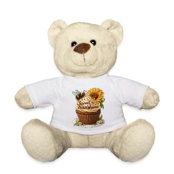 Sweet as Sunshine Cupcake Art - Teddy Bear - white - Front
