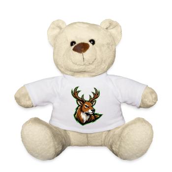 Style dessin animé Tête de Cerf sauvage - Nounours - blanc - Devant