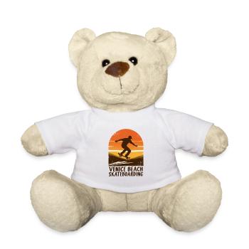 Venice Beach Sunset Skateboard - Teddy - Weiß - Vorne