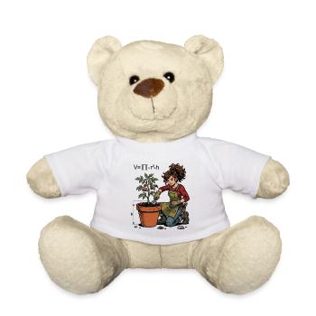 Jardinier en pot – plante de tomate - Nounours - blanc - Devant