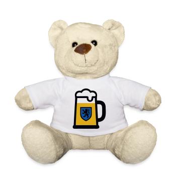 Maßkrug Bier Bayern Löwen Wappen Volksfest - Teddy - Weiß - Vorne