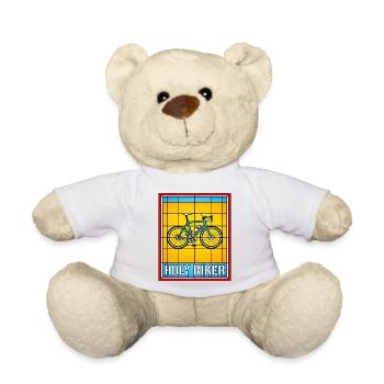 Heiliger Biker Buntglas-Fahrrad - Teddy - Weiß - Vorne