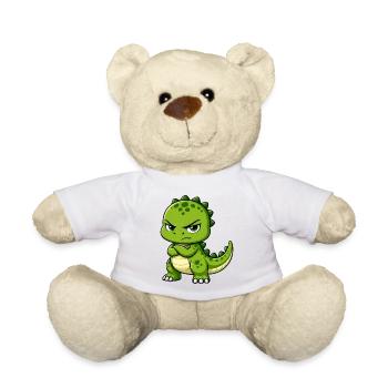 Lustiger T-Rex Cartoon mürrisch selbstbewusst - Teddy - Weiß - Vorne