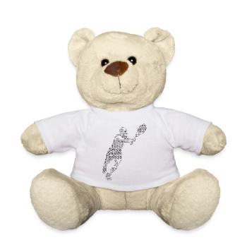 Idée cadeau pour un tennis avec tennis - Nounours - blanc - Devant