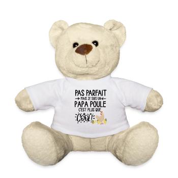 Poulet et poussins pastel - Nounours - blanc - Devant