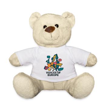 Voices of Europe – Farbige Europakarte - Teddy - Weiß - Vorne