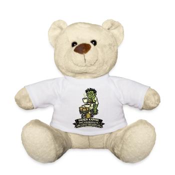 Zombie Kaffee-Dienst Cartoon - Teddy - Weiß - Vorne