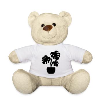 Monstera Plant Urban Jungle Plant Mom - Teddy Bear - white - Front