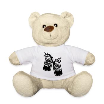 Bierdose Hopfen Dose Bier - Teddy - Weiß - Vorne