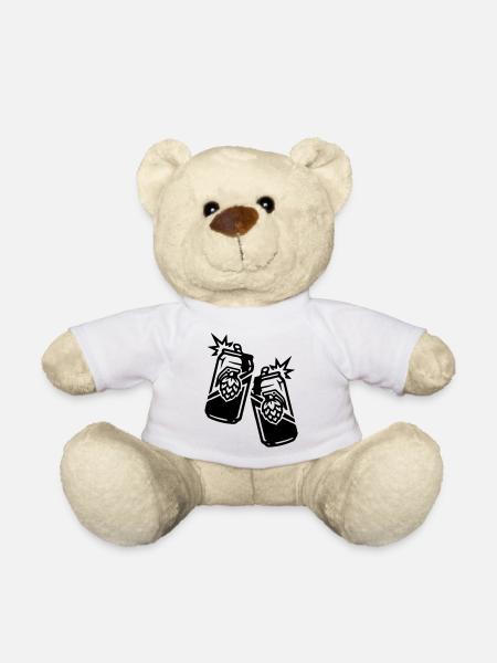 Bierdose Hopfen Dose Bier - Teddy - Weiß